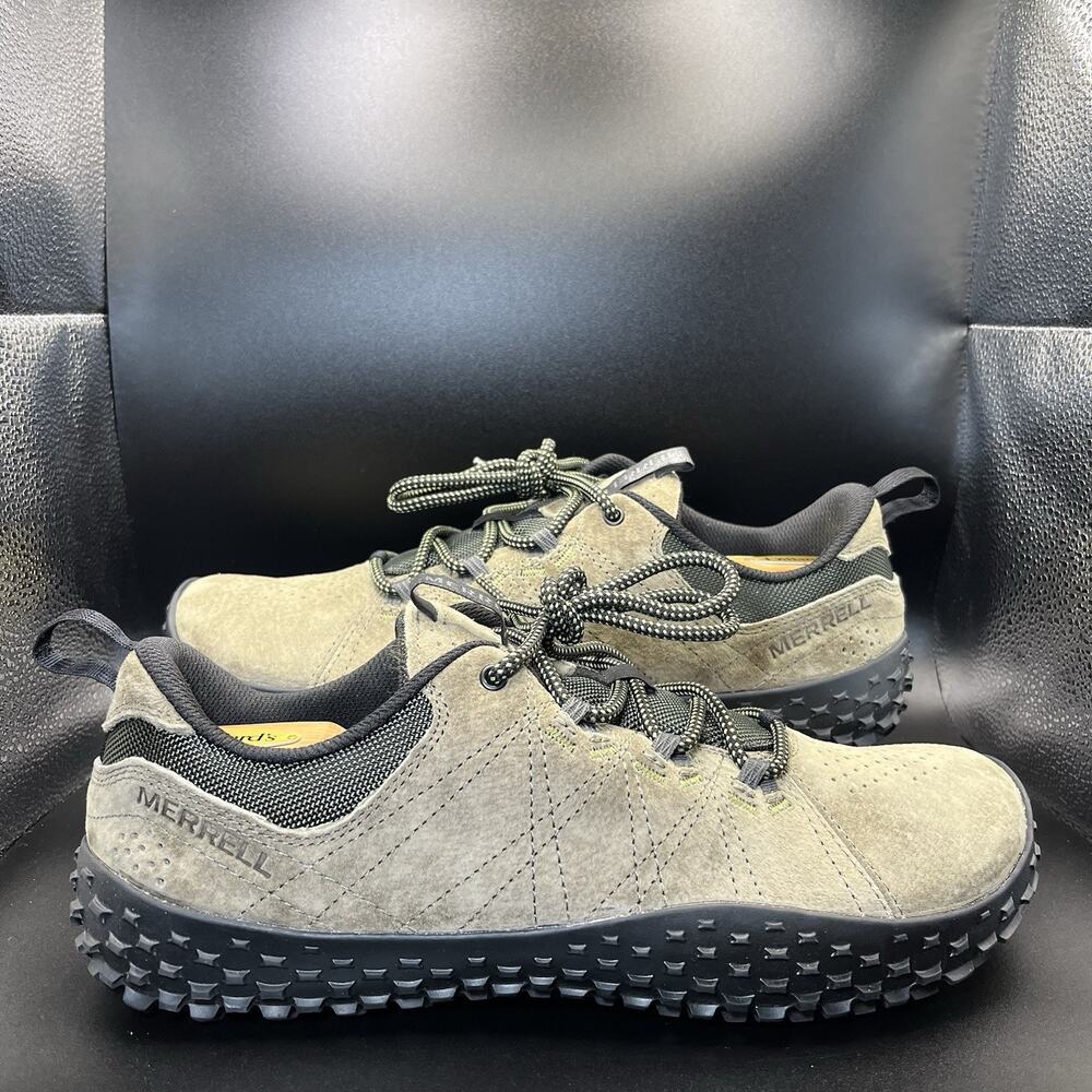 Merrell Wrapt J5006861 Barefoot Men's 10.5 Olive Black Zero Drop Quantum Grip